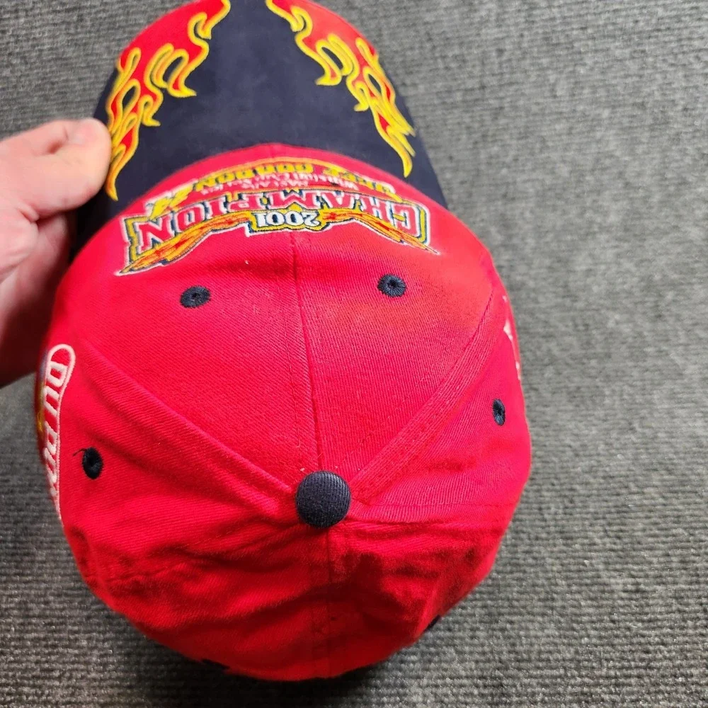Vintage Nascar Hat Adult Strapback Flame Bill Winston‎ Cup Jeff Gordon Y2K